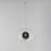 ET2 Lighting Amulet 1 Light LED Pendant, Black/Brass/Clear