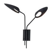 ET2 Lighting Marsh 2 Light LED Wall Sconce, Black - E24092-BK