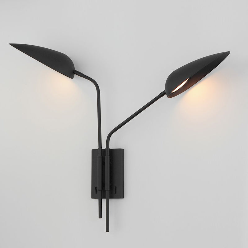 ET2 Lighting Marsh 2 Light LED Wall Sconce, Black
