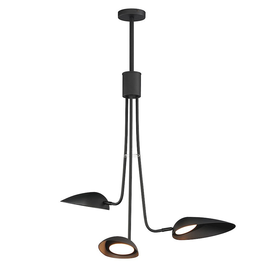 ET2 Lighting Marsh 3 Light LED Pendant, Black - E24093-BK