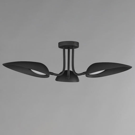 ET2 Lighting Marsh 3 Light LED Semi Flush Mount, Black