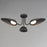 ET2 Lighting Marsh 3 Light LED Semi Flush Mount, Black