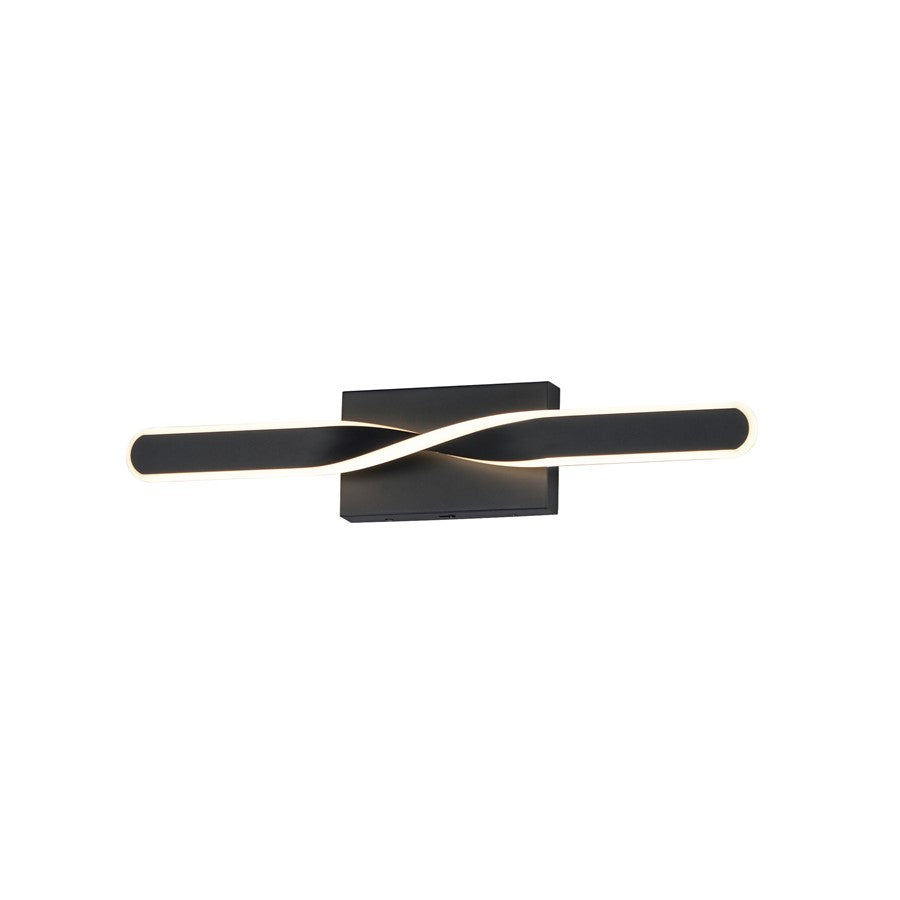 ET2 Lighting Pirouette 1 Light 24" LED Bath Vanity 5CCT, Black - E24152-BK