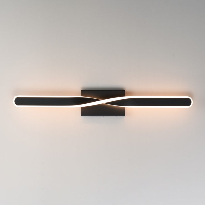 ET2 Lighting Pirouette 1 Light 32" LED Bath Vanity 5CCT, Black