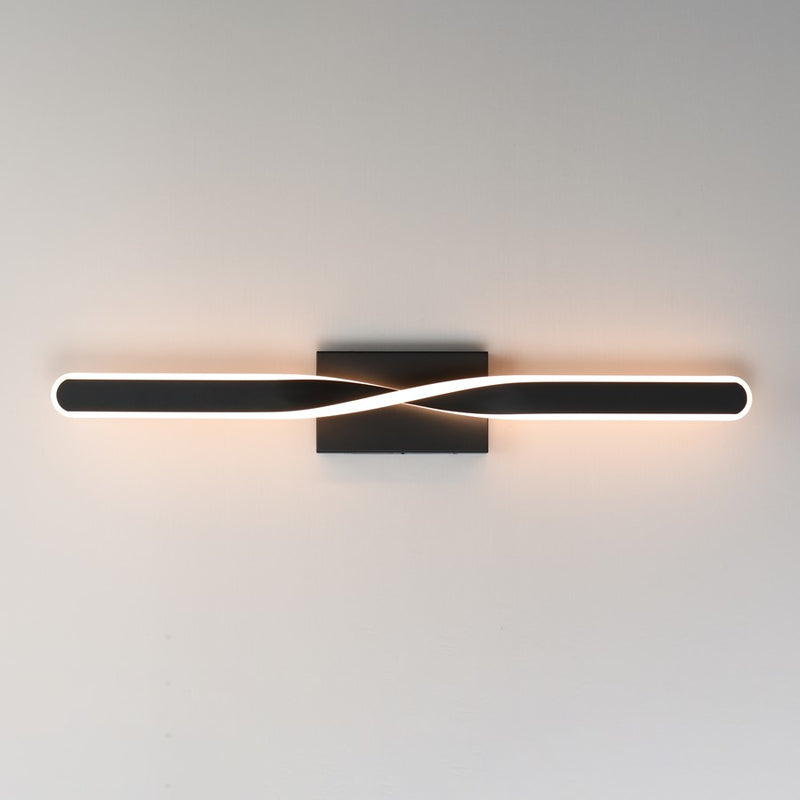 ET2 Lighting Pirouette 1 Light 32" LED Bath Vanity 5CCT, Black