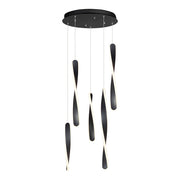 ET2 Lighting Pirouette 5-Light LED Pendant, Black