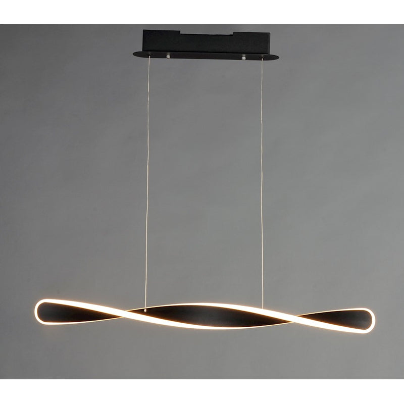 ET2 Lighting Pirouette 1-Light Small LED Pendant, Black