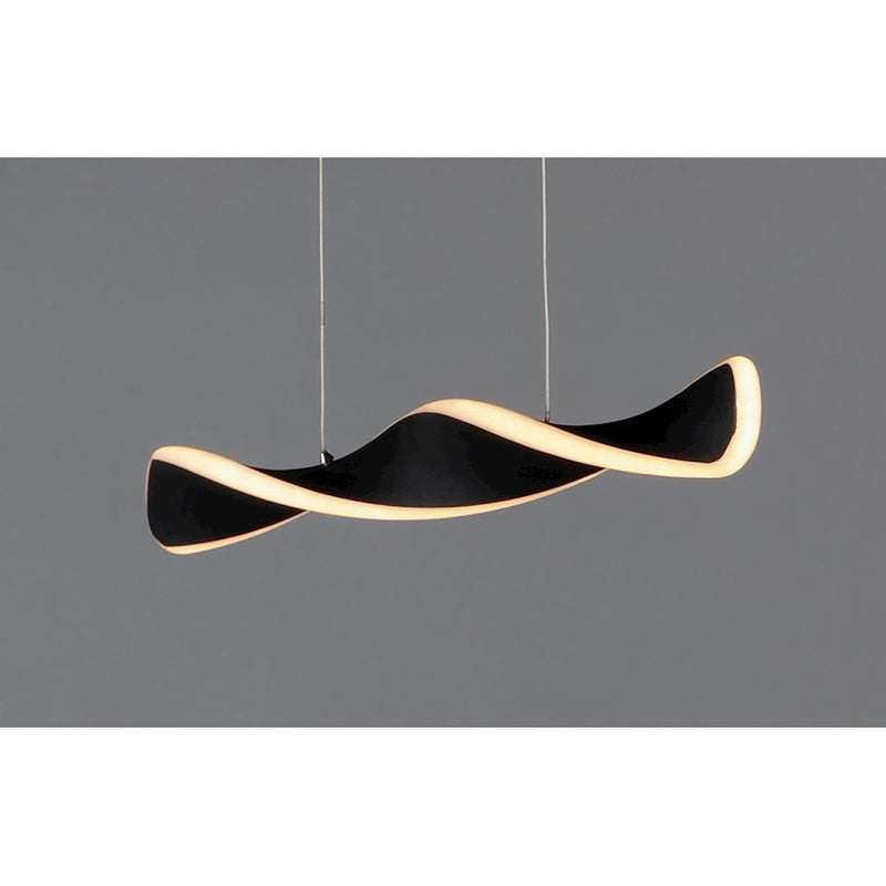 ET2 Lighting Pirouette 1-Light Small LED Pendant, Black