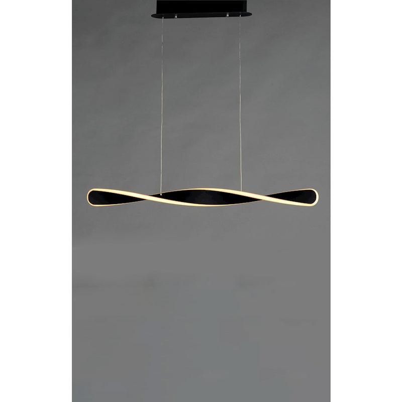 ET2 Lighting Pirouette 1-Light Small LED Pendant, Black