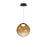 ET2 Lighting Planetary 1 Light LED Pendant, Black/Amber - E24189-05BK