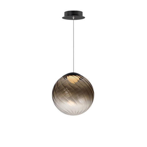 ET2 Lighting Planetary 1 Light LED Pendant, Black/Smoke
