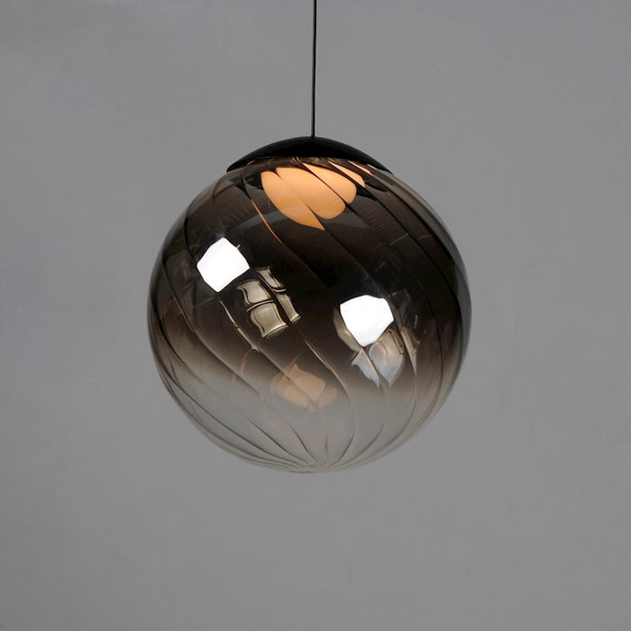 ET2 Lighting Planetary 1 Light LED Pendant, Black/Smoke