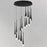 ET2 Lighting Pierce 16 Light LED Chandelier, Black/Clear Crystal