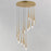 ET2 Lighting Pierce 16 Light LED Chandelier, Gold/Clear Crystal