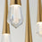 ET2 Lighting Pierce 16 Light LED Chandelier, Gold/Clear Crystal