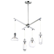 ET2 Lighting Kem 4-Light Pendant, Polished Chrome