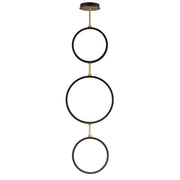 ET2 Lighting Hoopla 3-Light LED Pendant, Black/Gold - E24321-BKGLD
