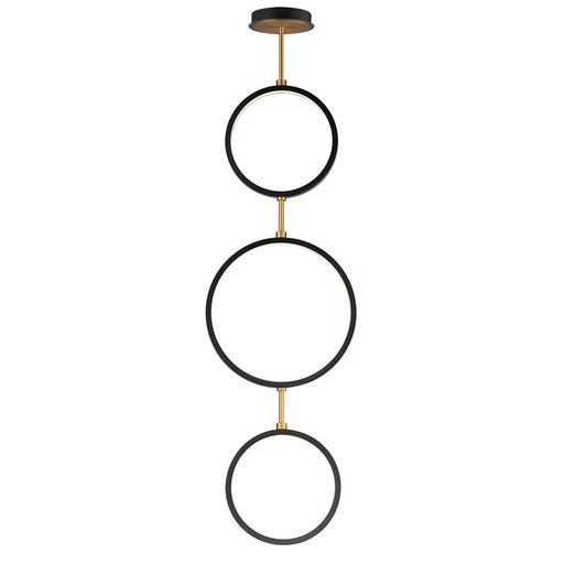 ET2 Lighting Hoopla 3-Light LED Pendant, Black/Gold - E24321-BKGLD