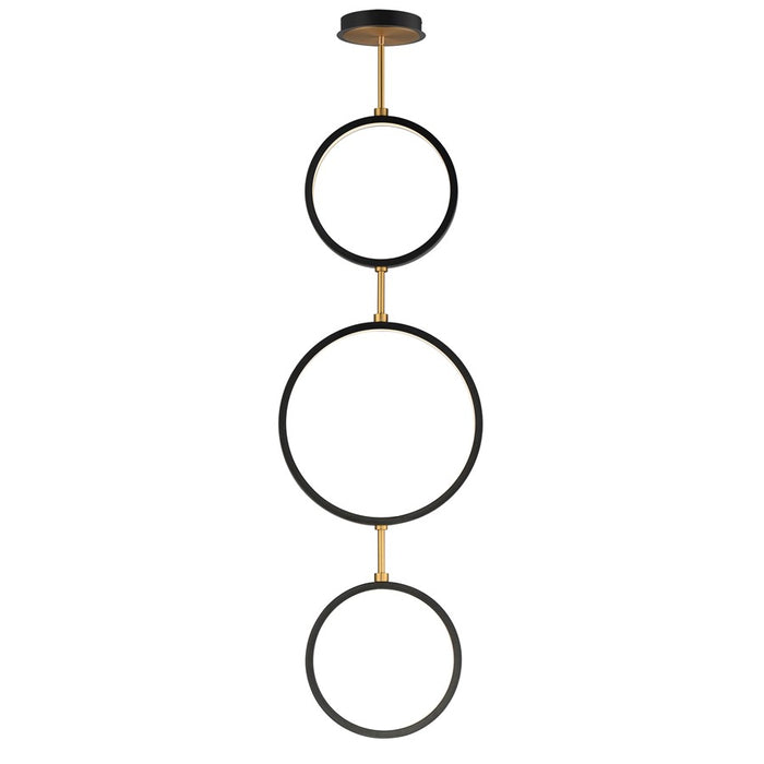 ET2 Lighting Hoopla 3-Light LED Pendant, Black/Gold - E24321-BKGLD