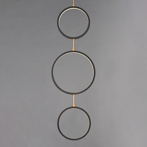 ET2 Lighting Hoopla 3-Light LED Pendant, Black/Gold