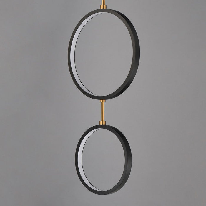 ET2 Lighting Hoopla 3-Light LED Pendant, Black/Gold