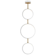 ET2 Lighting Hoopla 3-Light LED Pendant, White/Gold - E24321-WTGLD