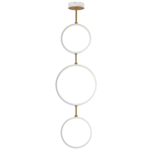 ET2 Lighting Hoopla 3-Light LED Pendant, White/Gold - E24321-WTGLD