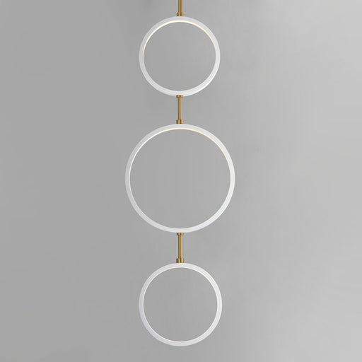 ET2 Lighting Hoopla 3-Light LED Pendant, White/Gold