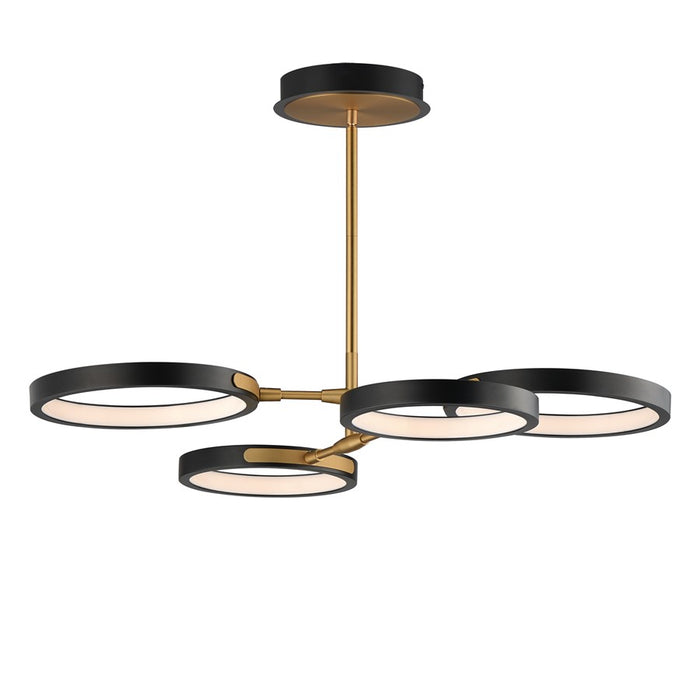 ET2 Lighting Hoopla 4-Light LED Pendant, Black/Gold - E24322-BKGLD