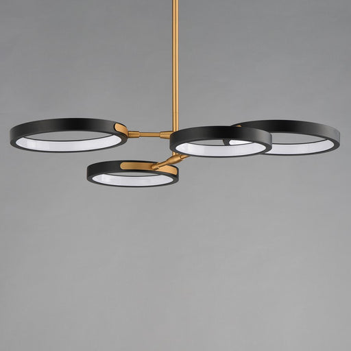ET2 Lighting Hoopla 4-Light LED Pendant, Black/Gold