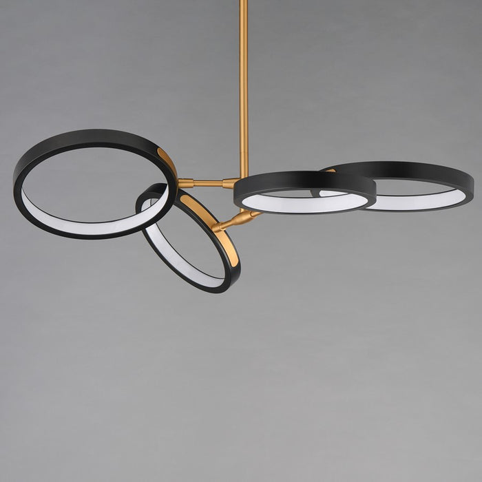 ET2 Lighting Hoopla 4-Light LED Pendant, Black/Gold