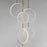 ET2 Lighting Hoopla 6-Light 25" LED Pendant, White/Gold