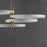 ET2 Lighting Hoopla 4-Light 30" LED Pendant, White/Gold