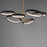ET2 Lighting Hoopla 6-Light 47" LED Pendant, Black/Gold