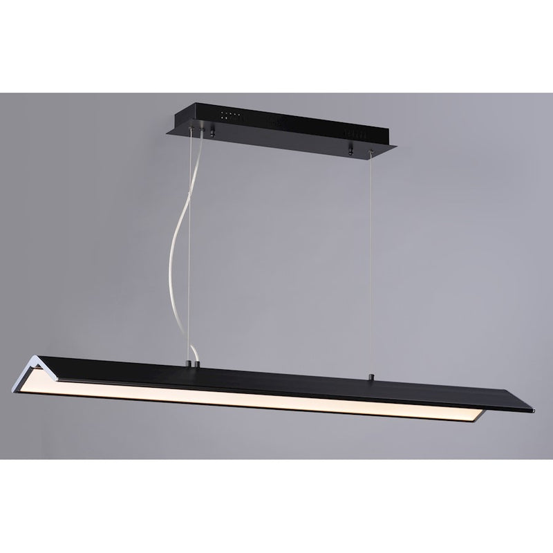 ET2 Lighting Glider Pendant, 48W, Black/Polished Chrome