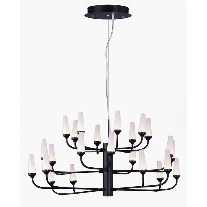 ET2 Lighting Candela 24 Light LED Pendant, Bronze/Frost White - E24363-09BZ