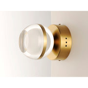 ET2 Lighting Swank LED 1-Light Sconce/Flush Mount, Aged Brass