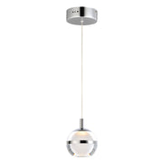 ET2 Lighting Swank 4.5in 1-Light Pendant | Modern Polished Chrome and Clear Acrylic | Kitchen Island & Dining Room | Model E24591-93PC