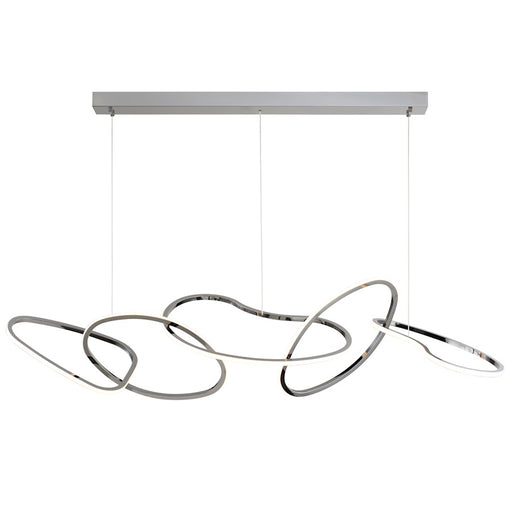 ET2 Lighting Unity 1 Light Linear Pendant, Black Chrome