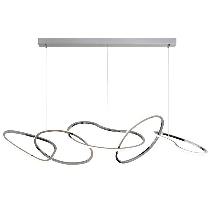 ET2 Lighting Unity 1 Light Linear Pendant, Black Chrome