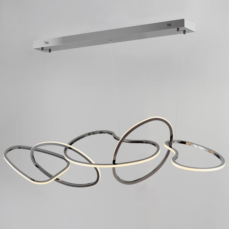 ET2 Lighting Unity 1 Light Linear Pendant, Black Chrome