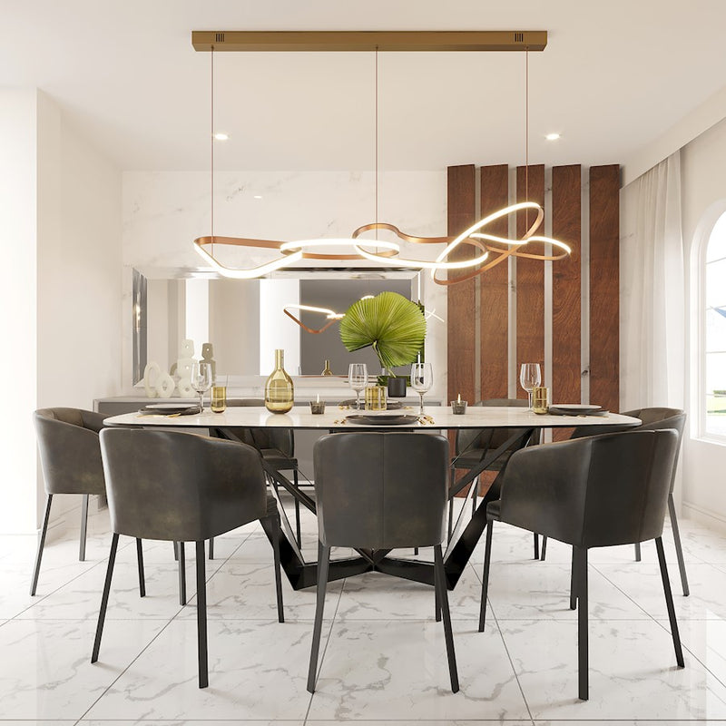 ET2 Lighting Unity 5-Light LED Pendant, Brushed Champagne