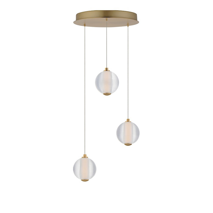 ET2 Lighting Unity Vertical 4 Light LED Pendant, Champagne - E24617-BCN