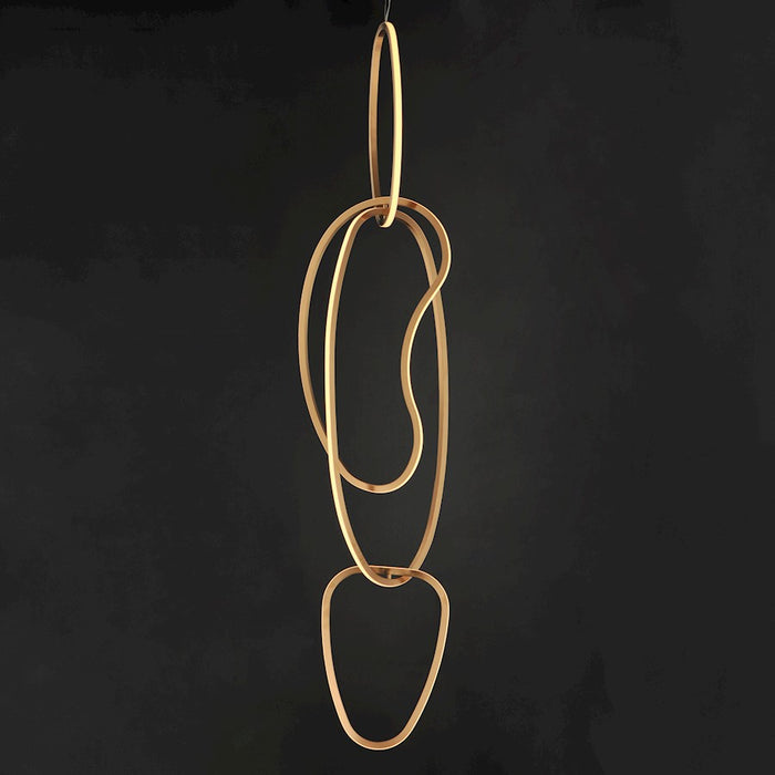 ET2 Lighting Unity Vertical 4 Light LED Pendant, Champagne