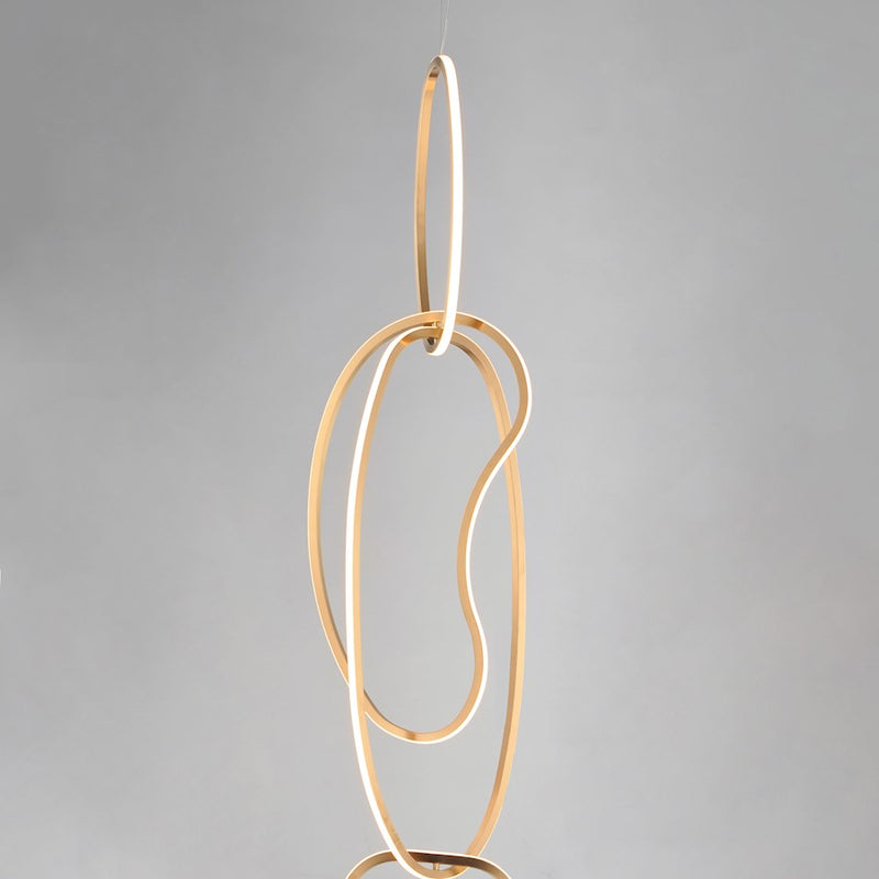 ET2 Lighting Unity Vertical 4 Light LED Pendant, Champagne