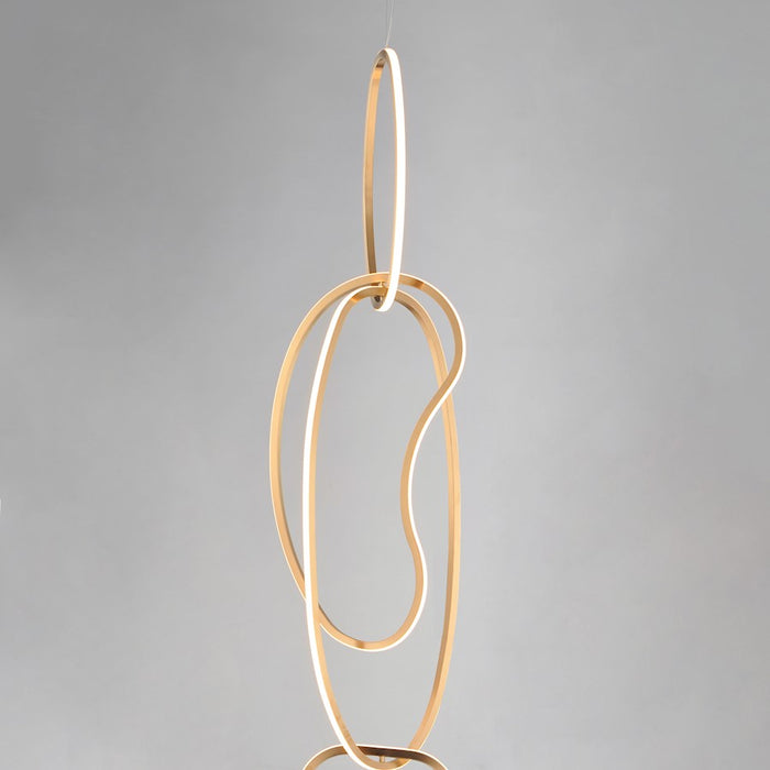 ET2 Lighting Unity Vertical 4 Light LED Pendant, Champagne