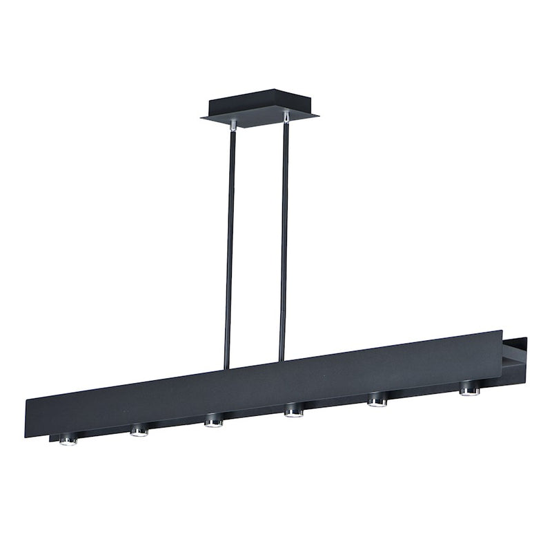 ET2 Lighting Beam LED 5-Light 54" Pendant, Black/Polished Chrome
