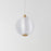 ET2 Lighting Rhythm 1 Light LED Pendant, Gold/Clear Ribbed