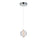 ET2 Lighting Rhythm 1 Light LED Pendant, Chrome/Clear Ribbed - E24641-144PC