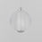 ET2 Lighting Rhythm 1 Light LED Pendant, Chrome/Clear Ribbed